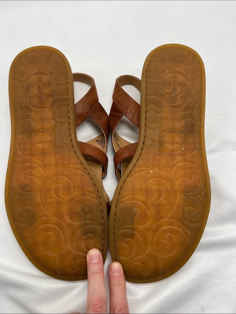 Born Inka Brown Leather Slingback Strap Sandals